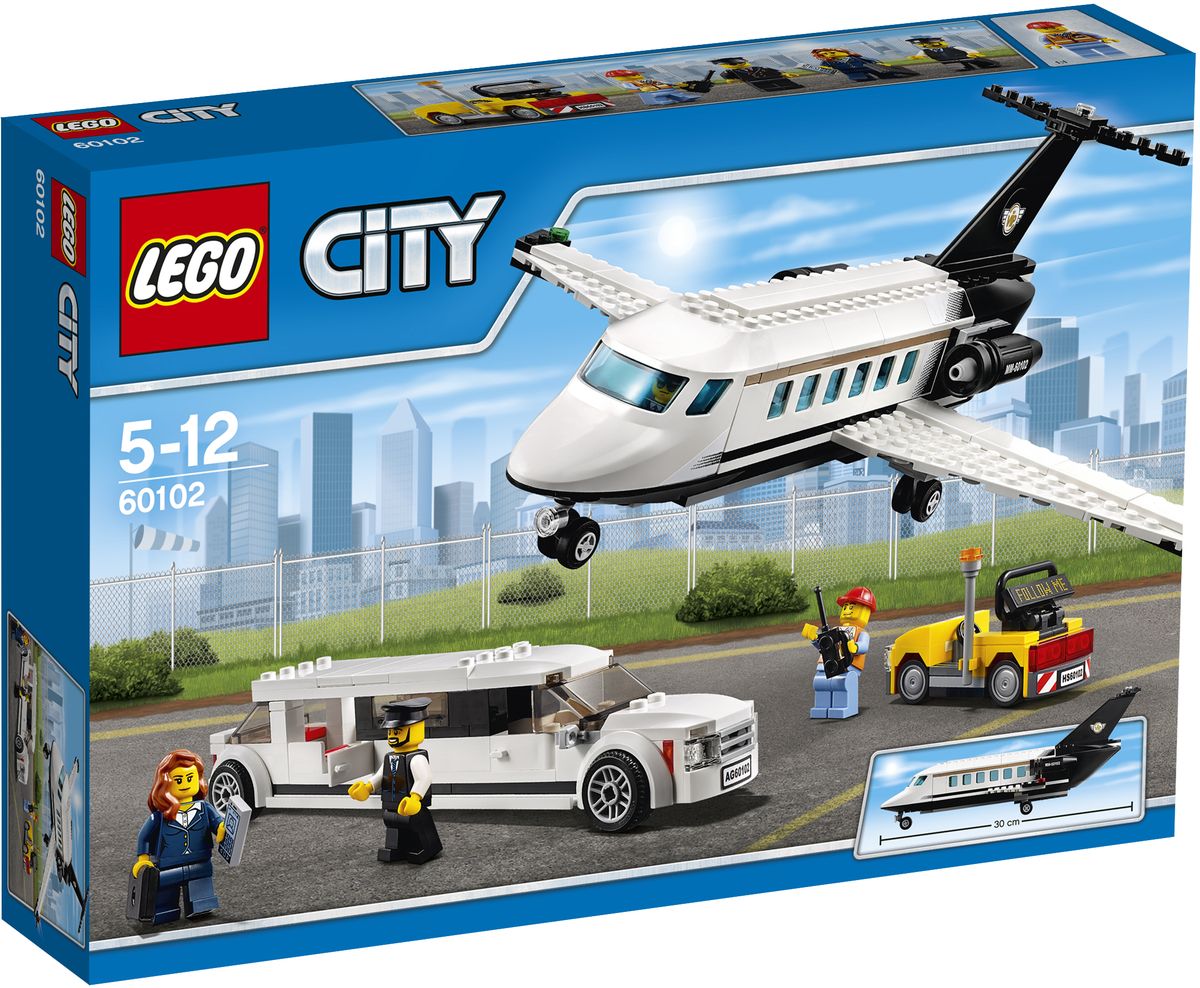 LEGO City Конструктор Служба аэропорта для важных клиентов 6010260102 LEGO City Конструктор Служба аэропорта для важных клиентов 6010260102Убедитесь, что все важные документы упакованы и готовы к отправке! Помогите пилоту подготовить частный самолет для следующего клиента, который должен прибыть в ближайшее время. Как можно быстрее отвезите бизнес-леди в аэропорт на лимузине, чтобы она не опоздала на самолет. Садитесь в кресло и пристегните ремни - пора взлетать! Набор включает в себя 364 разноцветных пластиковых элемента. Конструктор - это один из самых увлекательных и веселых способов времяпрепровождения. Ребенок сможет часами играть с конструктором, придумывая различные ситуации и истории.