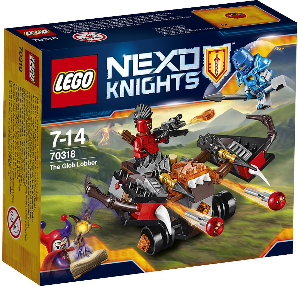 LEGO NEXO KNIGHTS Конструктор Шаровая ракета 7031870318 LEGO NEXO KNIGHTS Конструктор Шаровая ракета 7031870318Лавовый монстр напал на королевство! Разверните устрашающую Шаровую ракету для атаки и стреляйте Глоблинами в королевского гвардейца. Победите защитника королевства Найтония и осадите крепость, используя этот небольшой, но мощный автомобиль в виде арбалета, оснащенный двумя маневренными ракетами с Глоблинами. Набор включает в себя 95 разноцветных пластиковых элементов. Конструктор станет замечательным сюрпризом вашему ребенку, который будет способствовать развитию мелкой моторики рук, внимательности, усидчивости и мышления. Играя с конструктором, ребенок научится собирать детали по образцу, проводить время с пользой и удовольствием.