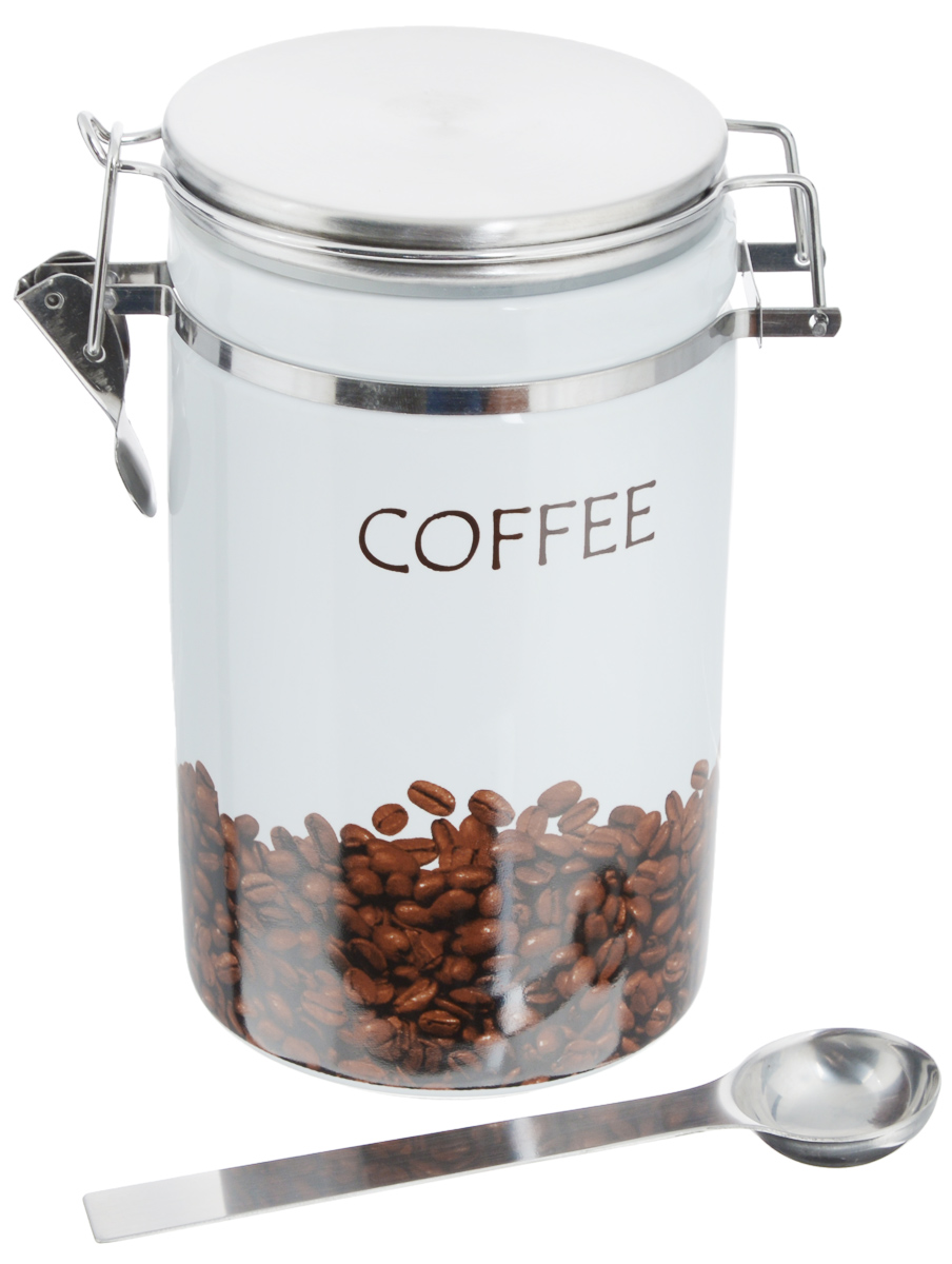 Банка для кофе Zeller Coffee, с ложкой, 1 л19814 Банка для кофе Zeller Coffee, с ложкой, 1 л19814Банка Zeller Coffee, выполненная из керамики и покрытая высококачественной глазурью, станет незаменимым помощником на кухне. В ней будет удобно хранить продукты, такие как кофе. В комплекте с банкой идет металлическая ложка. Емкость герметично закрывается крышкой с помощью клипсы. Оригинальный дизайн позволит сделать такую банку отличным подарком на любой праздник. Диаметр по верхнему краю: 10,5 см. Высота банки (с учетом крышки): 19 см. Длина ложки: 16,5 см.