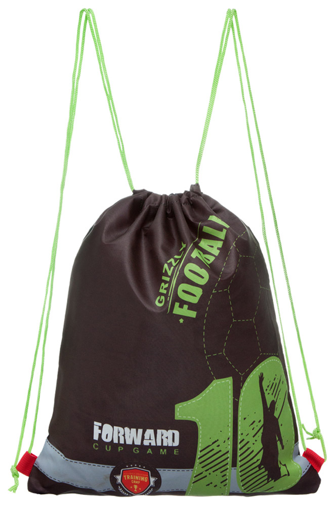 Grizzly Мешок для обуви Grizzly FootballOM-671-3/1 Grizzly Мешок для обуви Grizzly FootballOM-671-3/1Мешок для обуви Grizzly Grizzly Football изготовлен из ткани Оксфорд 250 Д с водоотталкивающей пропиткой. Мешок имеет одно отделение, закрывающееся стягивающимся нейлоновым шнуром. Плотная прочная ткань надежно защитит обувь школьника от непогоды, а удобные петли шнура позволят носить мешок как в руках, так и за спиной.