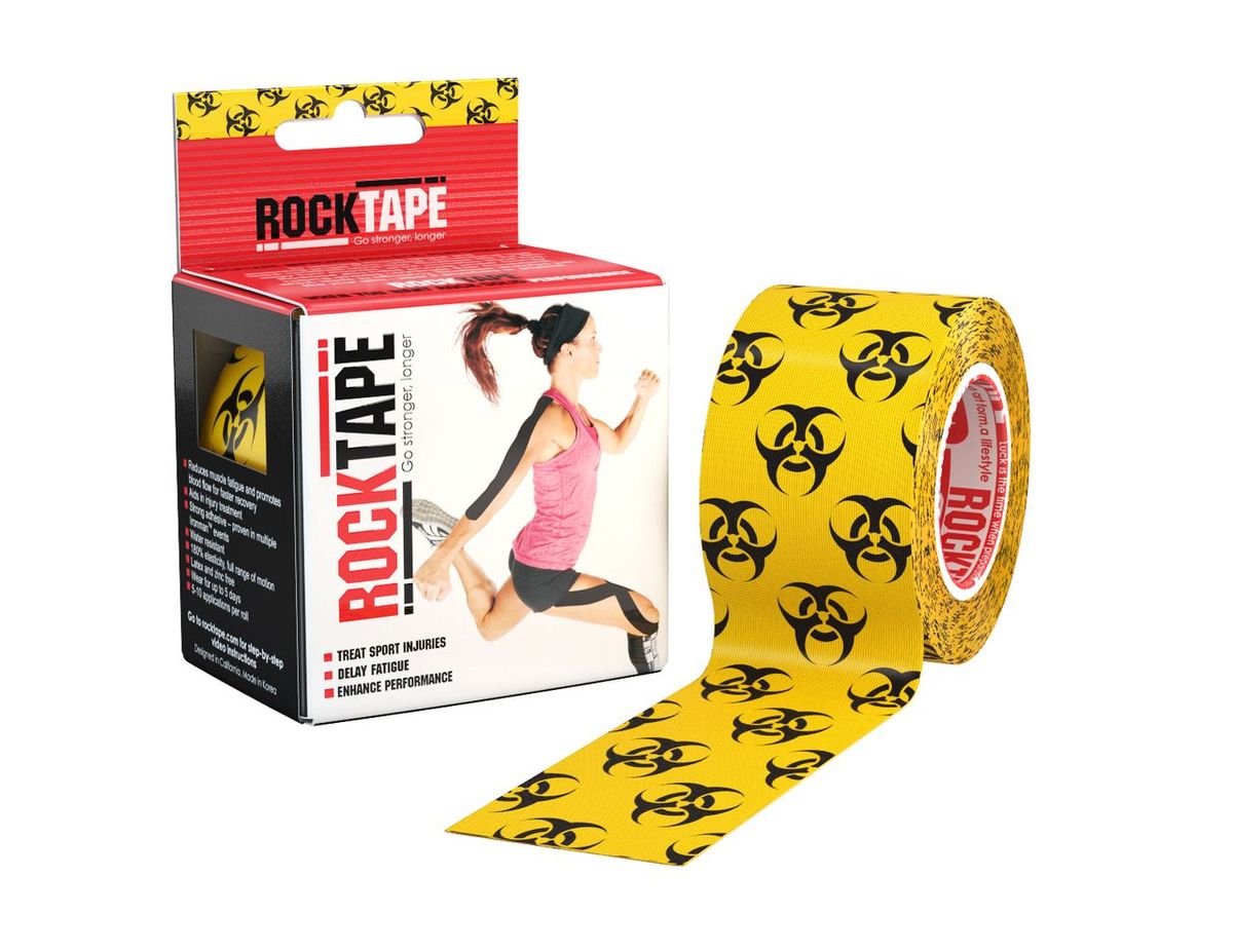 Кинезиотейп Rocktape Design, цвет: желтый, черный, 5 x 500 смRCT100-BIO-OS Кинезиотейп Rocktape Design, цвет: желтый, черный, 5 x 500 смRCT100-BIO-OSКинезиотейп Rocktape Design предназначен для снятия отеков и рассасывания гематом. Уменьшает мышечную усталость и способствует притоку крови для более быстрого восстановления. Не содержит латекса и цинка. 180% эластичности.