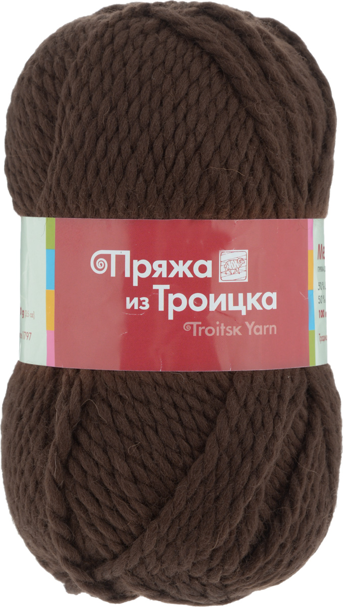 Пряжа для вязания Мелодия, цвет: шоколадный (0412), 100 м, 100 г, 10 шт366020_0412 Пряжа для вязания Мелодия, цвет: шоколадный (0412), 100 м, 100 г, 10 шт366020_0412Классическая пряжа Мелодия имеет среднюю толщину нити и состоит из 50% шерсти и 50% акрила. Подходит для создания детских вещей на осень. Пуловеры, платья, пледы, шапки и шарфы из этой пряжи отлично держат форму и прекрасно согреют вас в холодную погоду. Благодаря составу и скрутке, петли отлично ложатся одна к другой, вязаное полотно получается ровное и однородное. Пряжа рассчитана на любой уровень мастерства, но особенно понравится начинающим мастерицам - благодаря толстой нити пряжа Мелодия позволяет быстро связать простую вещь. Структура и состав пряжи максимально комфортны для вязания. Состав: 50% акрил, 50% шерсть. Рекомендуемые спицы: 6 мм.