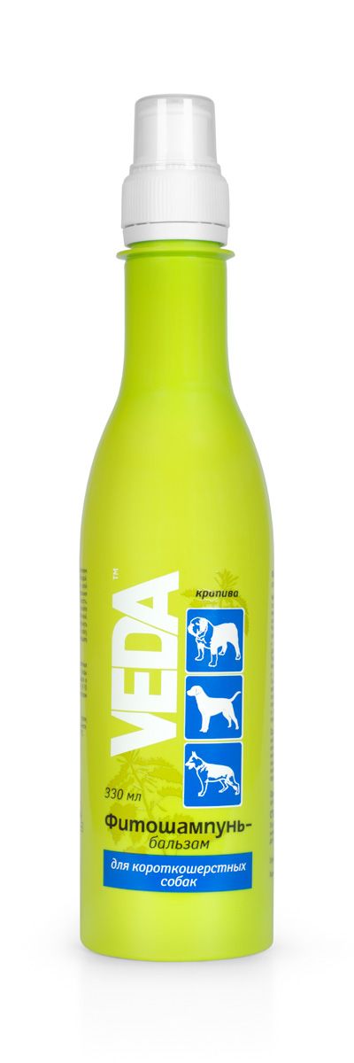 Фитошампунь-бальзам крапива для короткошерстных собак VEDA, 330 мл4605543005336 Фитошампунь-бальзам крапива для короткошерстных собак VEDA, 330 мл4605543005336Разработан для короткошерстных животных с учетом структуры их шерсти. Мягко очищает, питает и укрепляет шерсть. Имеет сбалансированный рН.