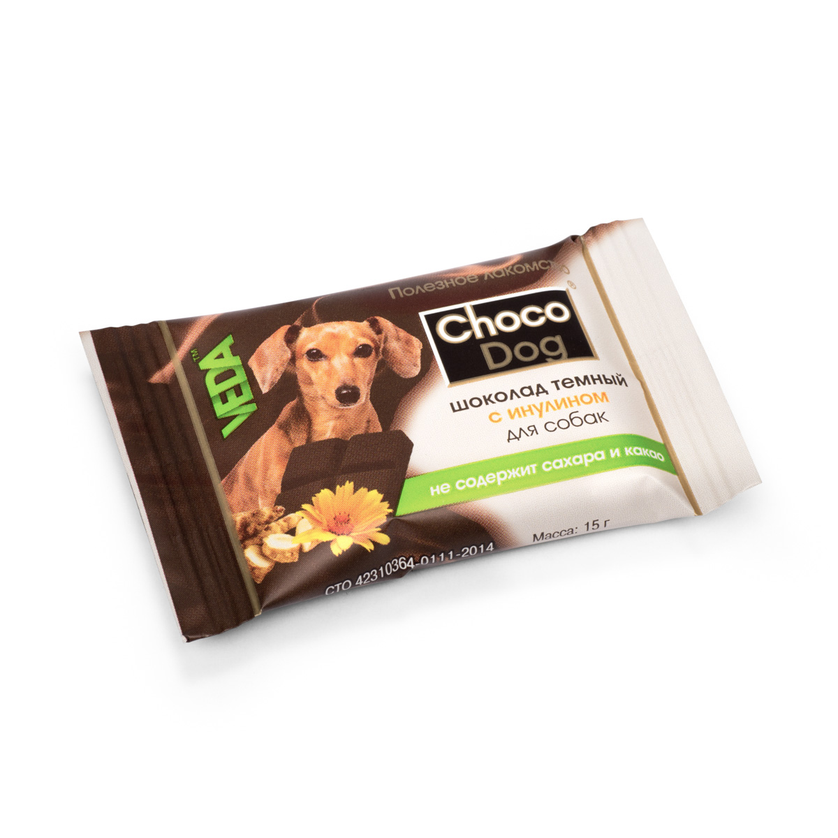 Choco Dog шоколад темный с инулином лакомство для собак, 15г4605543006579 Choco Dog шоколад темный с инулином лакомство для собак, 15г4605543006579В состав лакомств серии Шоколад с полезным наполнителем введены натуральные ингредиенты, которые известны своим полезным действием на организм: - морковь способствует профилактике сердечных и глазных заболеваний; - инулин (пребиотик) поддерживает полезную микрофлору кишечника; - рис благодаря наличию витаминов группы В, витамина Е, ряда микроэлементов полезен для костей, сердца и сосудов.