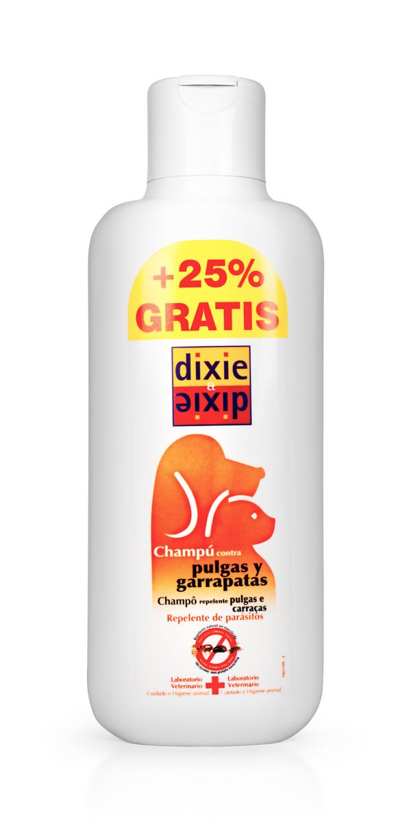 Шампунь-репеллент для отпугивания насекомых для домашних животных Dixie, 750 мл8421341201550 Шампунь-репеллент для отпугивания насекомых для домашних животных Dixie, 750 мл8421341201550Для защиты собак и кошек любой породы от клещей, блох, вшей, комаров и других летающих паразитов. Разработан специально для предотвращения инфекций, переносчиками которых являются летающие насекомые. Также используется в качестве кондиционера, облегчающего расчесывание шерсти животного