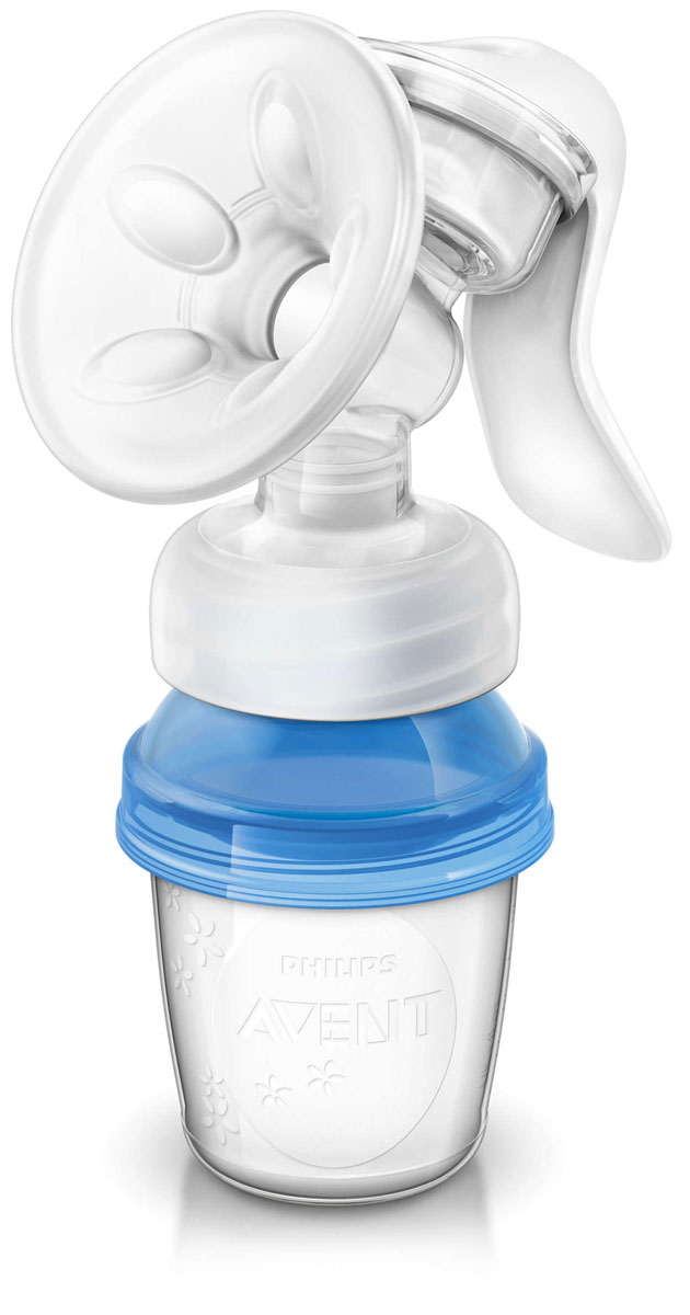 Philips Avent Молокоотсос ручной с контейнерами SCF330/13SCF330/13 Philips Avent Молокоотсос ручной с контейнерами SCF330/13SCF330/13Ручной молокоотсос Philips Avent обеспечит комфорт и удобство использования при кормлении. Благодаря уникальной форме молокоотсоса молоко из груди поступает прямо в бутылочку, даже если вы сидите ровно. Это значит, что вы можете занять более удобное положение во время сцеживания - больше не нужно наклоняться вперед, чтобы все молоко попадало в бутылочку. Удобное положение и чувство расслабленности во время сцеживания естественным образом стимулируют приток молока и облегчают процесс. Новое мягкое бархатистое покрытие массажной насадки оставляет на коже ощущение тепла для комфортной и нежной стимуляции притока молока. Во время сцеживания насадка бережно имитирует процесс сосания груди ребенком, обеспечивая естественный приток и клинически доказанную эффективность. Благодаря своему дизайну мягкая массажная насадка прекрасно подойдет большинству кормящих мам. При необходимости можно приобрести насадку большего размера (доступно не во всех странах). Три...