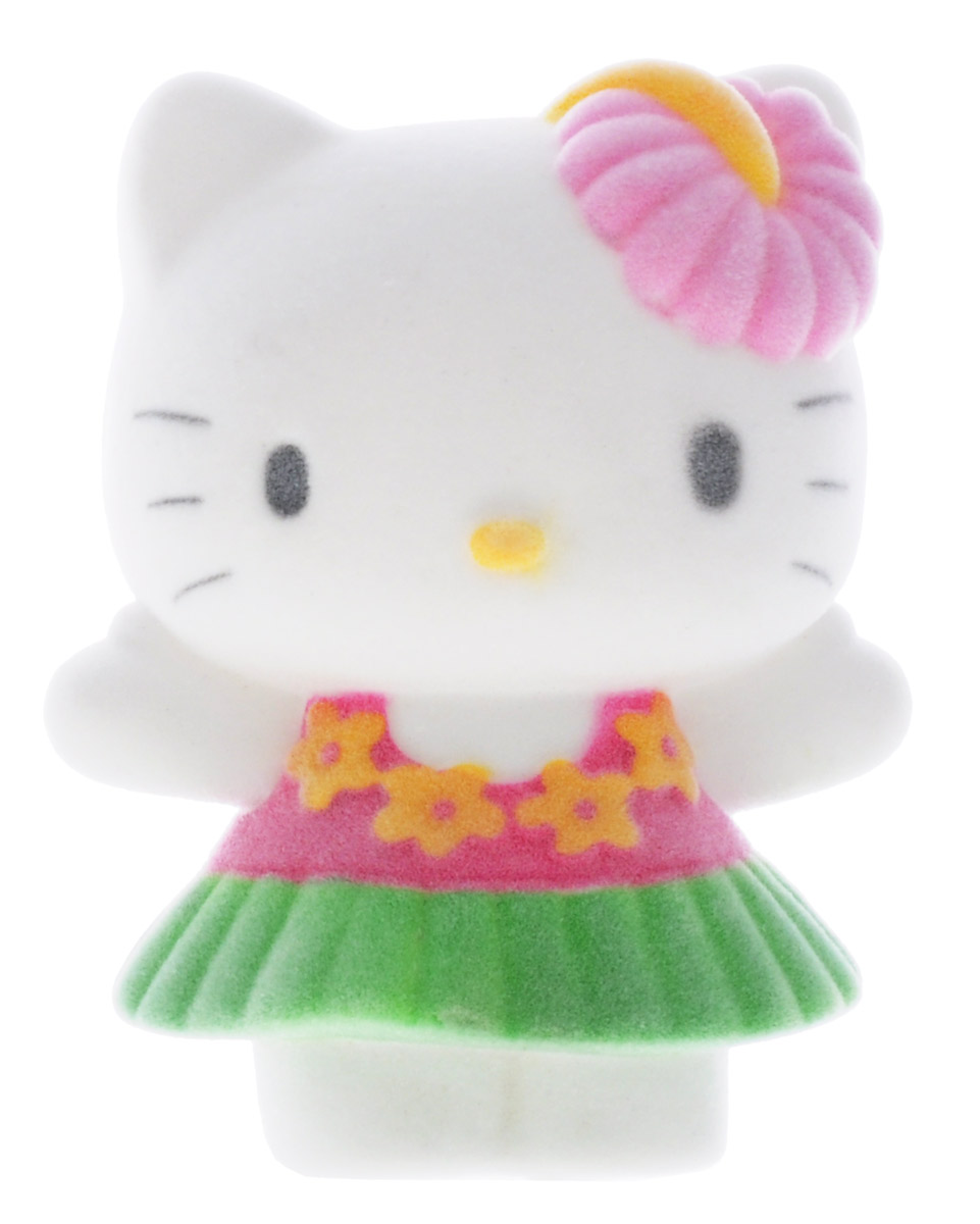 Играем вместе Фигурка Hello Kitty цвет белый розовый зеленый2R-FLK_белый,розовый,зеленый Играем вместе Фигурка Hello Kitty цвет белый розовый зеленый2R-FLK_белый,розовый,зеленыйПрелестная фигурка Играем вместе Hello Kitty непременно понравится всем любительницам анимационного сериала Hello Kitty. Милая кошечка одета в розовую кофту и зеленую юбочку. Фигурка имеет флокированное покрытие, благодаря которому она необычайно бархатиста на ощупь. Благодаря маленьким размерам фигурки ваша малышка сможет брать ее с собой на прогулку или в гости. Порадуйте ее таким замечательным подарком!
