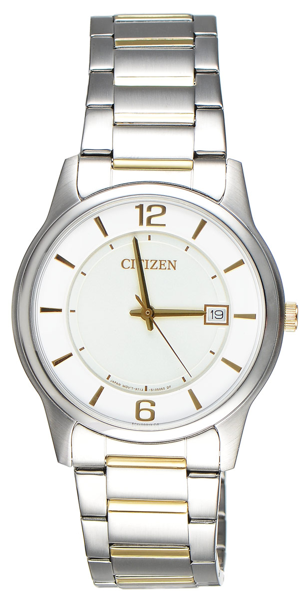 Часы наручные мужские Citizen, цвет: белый, стальной. BD0024-53ABD0024-53A Часы наручные мужские Citizen, цвет: белый, стальной. BD0024-53ABD0024-53AСтильные мужские часы Citizen выполнены из нержавеющей стали и минерального стекла. Циферблат изделия оформлен символикой бренда. Корпус часов оснащен степенью влагозащиты 3 bar, а также устойчивым к царапинам минеральным стеклом. Циферблат дополнен индикатором даты. Элегантный браслет, идеально дополняющий корпус изделия, оснащен застежкой-клипсой, которая позволит максимально комфортно снимать и надевать часы. Изделие поставляется в фирменной упаковке. Часы Citizen подчеркнут мужской характер и отменное чувство стиля у их обладателя.