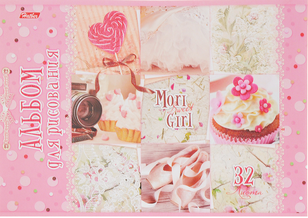 Hatber Альбом для рисования Sweet Mori Girl 32 листа 1455232А4блВ_14552 Hatber Альбом для рисования Sweet Mori Girl 32 листа 1455232А4блВ_14552Альбом для рисования Hatber Sweet Mori Girl порадует маленькую художницу и вдохновит ее на творчество. Альбом изготовлен из белоснежной бумаги с яркой обложкой из плотного картона, оформленной милыми картинками и блестками. Внутренний блок альбома, соединенный двумя металлическими скрепками, состоит из 32 листов. Высокое качество бумаги позволяет рисовать в альбоме карандашами, фломастерами, акварельными и гуашевыми красками.