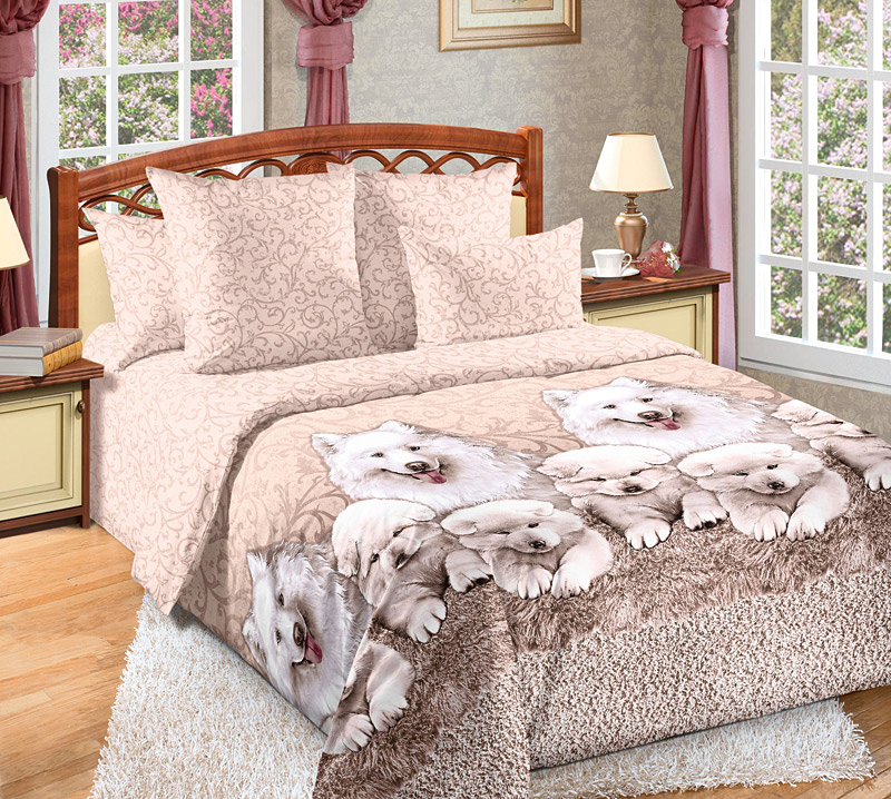 Комплект белья Primavera "Джеси", 2-спальный, наволочки 70x70, цвет: бежевый
