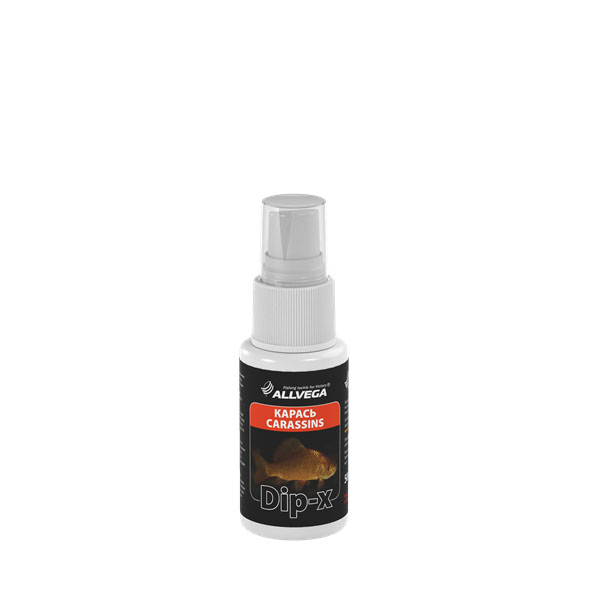 Ароматизатор-спрей ALLVEGA Dip-X Carassins - КАРАСЬ, 50 мл. 5263252632 Ароматизатор-спрей ALLVEGA Dip-X Carassins - КАРАСЬ, 50 мл. 5263252632Это серия высококонцентрированных растворов с различными запахами в виде спрея, предназначенных для быстрой ароматизации различных наживок и приманок, в том числе искусственных. Широкий ассортимент запахов позволяет выбрать оптимальный вариант в любой ситуации.
