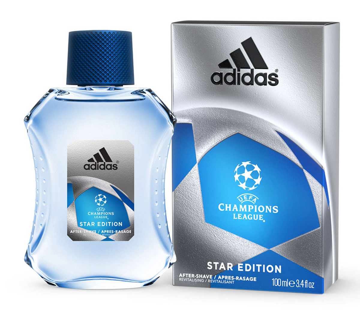 Adidas Лосьон после бритья UEFA II Champions League Star EdItion, 100 мл340005260070/3614221204146 Adidas Лосьон после бритья UEFA II Champions League Star EdItion, 100 мл340005260070/3614221204146Лосьон после бритья Adidas UEFA Champions League Star Edition содержит формулу со специальным комплексом skin protect complex, который защищает кожу, уменьшает раздражение, заряжает энергией. Основные компоненты комплекса: - аллантоин увлажняет и успокаивает кожу, заживляет мелкие порезы; - витамины защищают кожу от антиоксидантов; - минеральные соли заряжают энергией и тонизируют; - спирт обладает антибактериальным действием; - UF фильтры защищают кожу от ультра фиолетовых лучей.