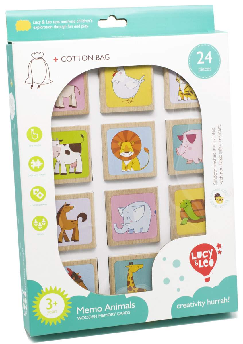Lucy&Leo Настольная игра Животные МемоLL133 Lucy&Leo Настольная игра Животные МемоLL133Настольная игра Lucy&Leo Животные. Мемо сделана из чистого и качественного дерева. Взяв фигурки в руки, можно почувствовать свежий запах леса и ощутить атмосферу природы. Суть игры заключается в нахождении пары для каждой квадратной фигурки, на которых изображены животные. Эта игра способствует развитию памяти и внимательности, а также позволит малышу узнать, как выглядят различные животные. В комплекте также идет мешочек для хранения фишек.
