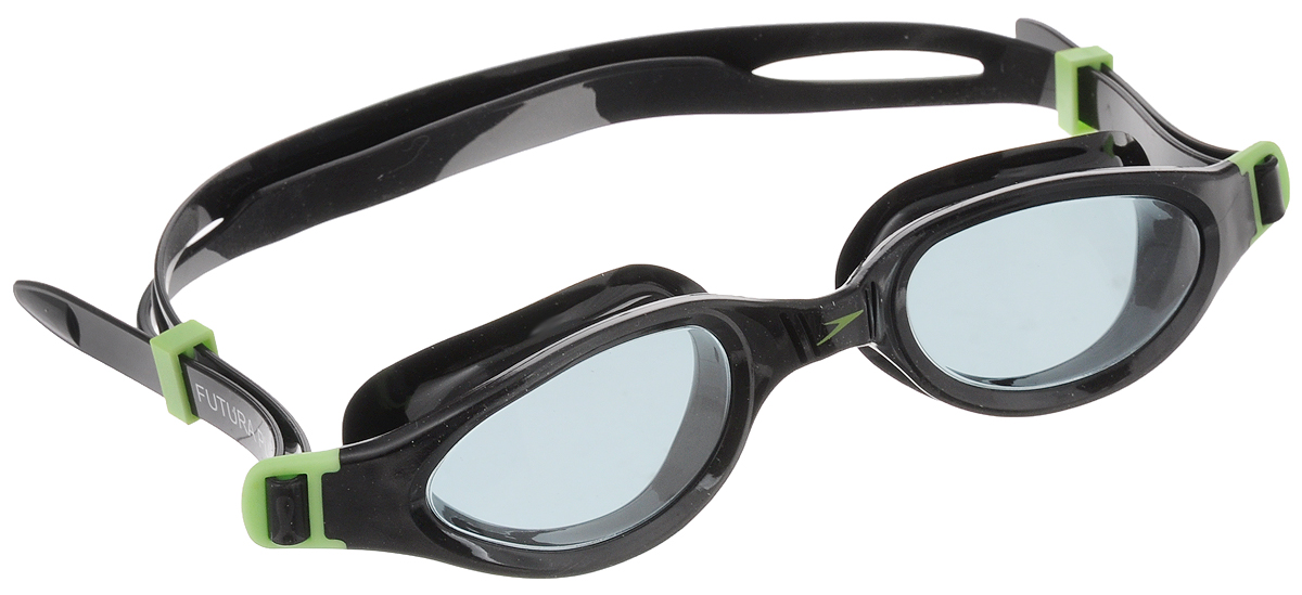 Очки для плавания Speedo Futura Plus Junior, детские, цвет: черный, зеленый8-090109313-9313 Очки для плавания Speedo Futura Plus Junior, детские, цвет: черный, зеленый8-090109313-9313Многофункциональные детские очки Speedo Futura Plus Junior с мягкой рамкой обеспечивают комфортное использование и широкий угол обзора. Конструкция очков предусматривает раздельный двойной ремешок для надежной фиксации, который легко регулируется. Линзы имеют антизапотевающее покрытие и защищают от ультрафиолетового излучения.