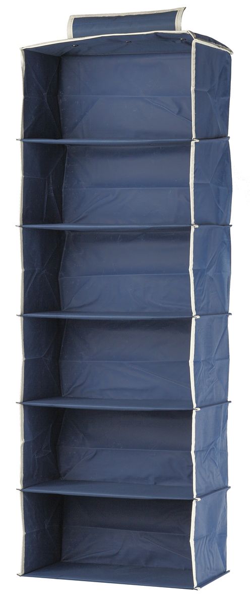 Кофр подвесной White Fox Comfort, 6 полок, цвет: голубой, 30 х 30 х 128 смWHHH10-352 Кофр подвесной White Fox Comfort, 6 полок, цвет: голубой, 30 х 30 х 128 смWHHH10-352Коллекция Comfort от White Fox изготовлена из полиэстера с пропиткой. Особенность товаров в том, что их можно протирать, в них не накапливается пыль и вещи остаются чистыми. В коллекции представлены самые популярные вещи: подвесные кофры, короба с крышками и без, мягкие чехлы для вещей, чехлы для костюмов. Все изделия упакованы в компактную упаковку, которая имеет подвес. Короба складываются.