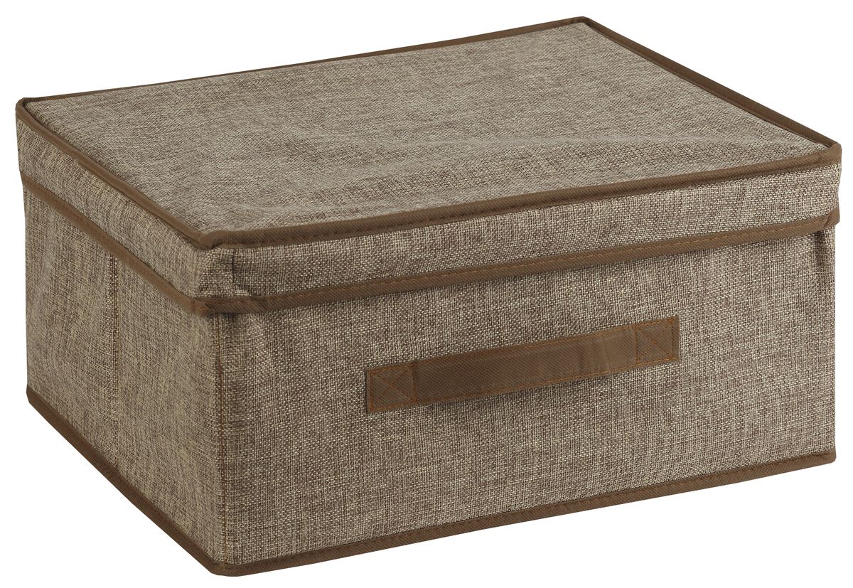 Короб для хранения White Fox "Linen", с крышкой, цвет: бежевый, 46 х 33 х 25 см Короб для хранения White Fox "Linen", с крышкой, цвет: бежевый, 46 х 33 х 25 см