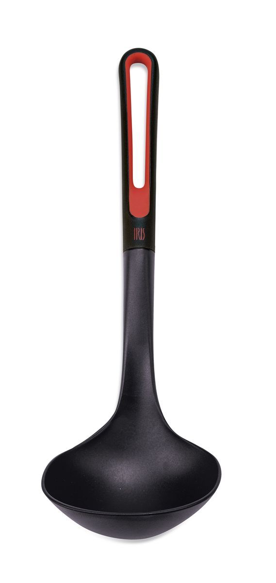 Половник Iris FlexyI3905-N Половник Iris FlexyI3905-NЭтот стильный половник сделан из нейлона, что придает ему удивительную легкость и гибкость. Кроме того, он не оставляет царапин, безопасно использовать на антипригарном покрытии. Ручка покрыта мягким материалом для удобства пользования.