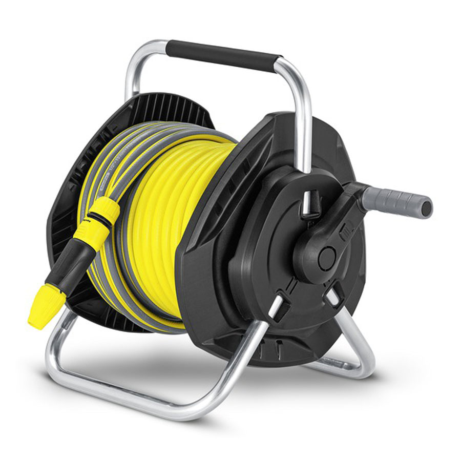 Катушка для шланга настенная Karcher HR 4.525, со шлангом 1/2. 2.645-281.02.645-281.0 Катушка для шланга настенная Karcher HR 4.525, со шлангом 1/2. 2.645-281.02.645-281.0Настенная катушка для шланга HR 4.525, готова к работе.В комплекте шланг PrimoFlex 25 метров диаметром 1/2. Катушка особенно подходит для малых и средних по площади садов.