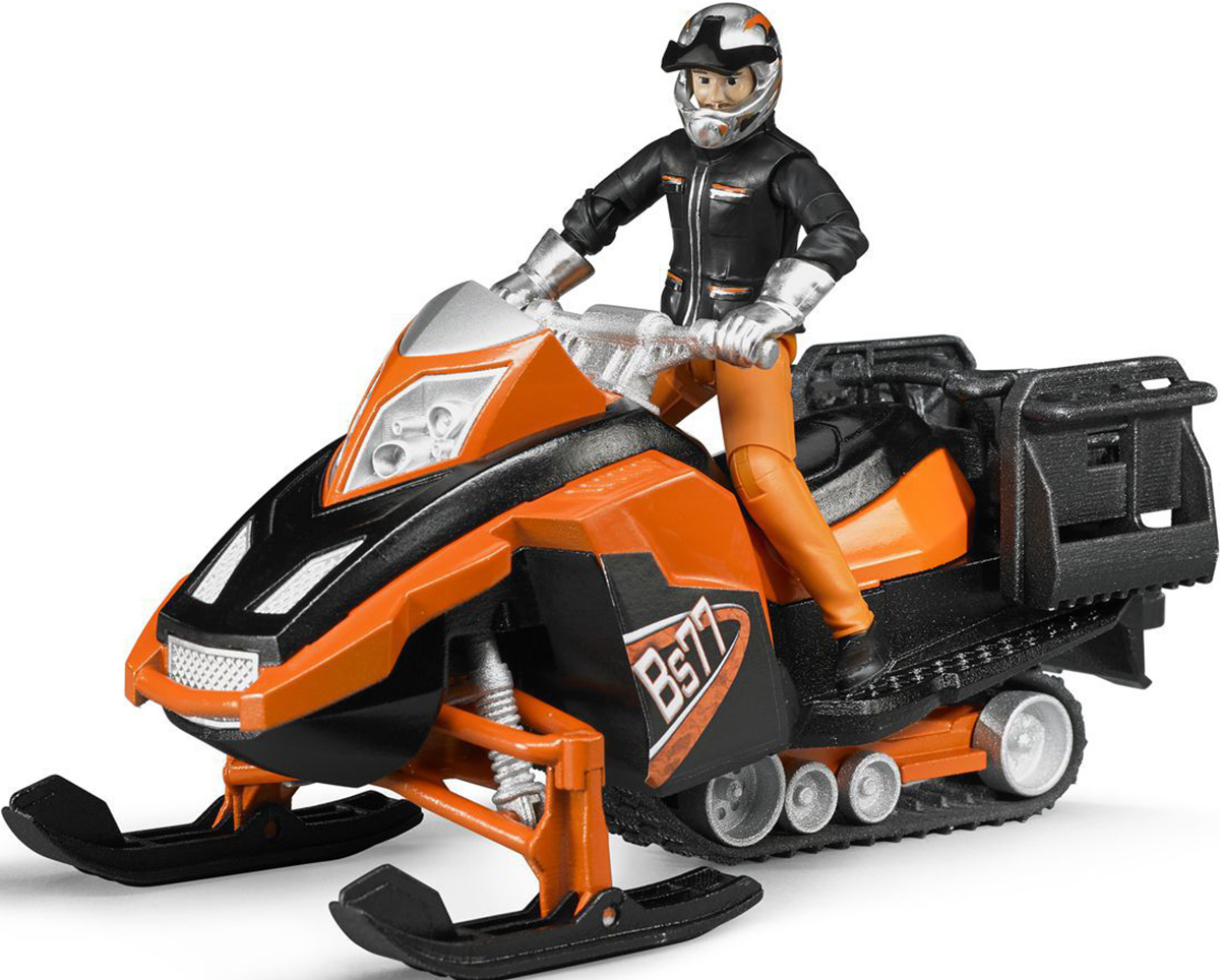 Bruder Снегоход Bs7763-101 Bruder Снегоход Bs7763-101Снегоход Bruder Bs77, выполненный из прочного безопасного материала, отлично подойдет ребенку для различных игр. Вместе с машинкой в комплект входит фигурка в шлеме и перчатках. Сама машинка оснащена двумя посадочными местами для других фигурок и двумя дополнительными креплениями для инструментов. Также снегоход обладает функциональной ходовой частью с задней подвеской Air Ride и резиновой гусеницей. Порадуйте своего ребенка таким замечательным подарком!