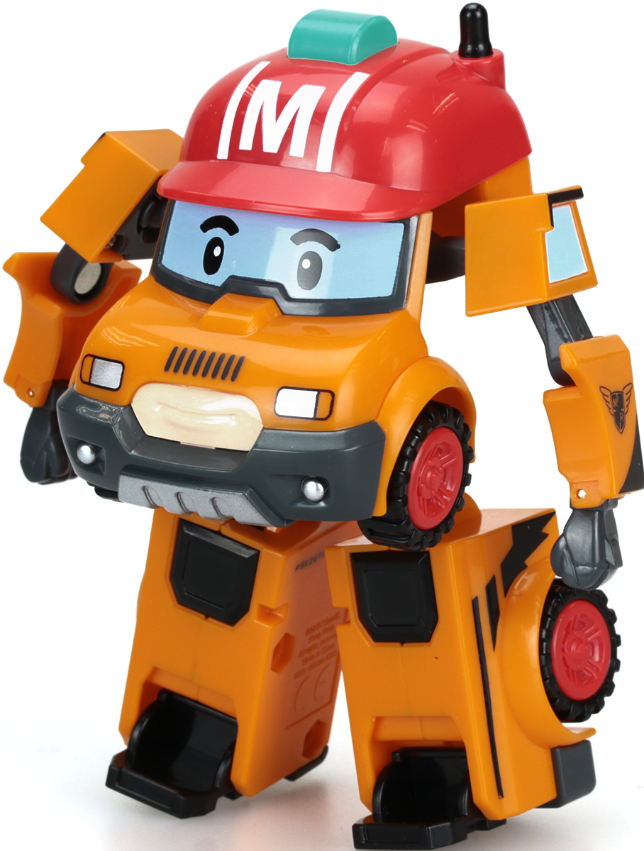 Robocar Poli Игрушка-трансформер Марк83307 Robocar Poli Игрушка-трансформер Марк83307Оригинальная игрушка-трансформер Марк надолго займет внимание вашего ребенка. Игрушка выполнена из безопасного пластика оранжевого и черного цветов в виде Марка - персонажа популярного мультсериала Робокар Поли (Robocar Poli). Марк живет в удивительном городке Брумстаун, где все машинки умеют говорить. Он необыкновенно добрый малый и как только слышит сигнал о пожаре, готов в любую минуту броситься на помощь попавшему в беду жителю города. Игрушка всего за пару движений легко трансформируется из робота в грузовичок и обратно. Ответственный и позитивный герой понравится ребенку, а его трансформация сделает игру еще интереснее. Он и другие герои мультфильма в игровой форме помогут вашему ребенку познакомиться с правилами дорожного движения и узнают, для чего нужны разные спецмашины. При этом малыши расширяют свой кругозор и развивают воображение. Эта игрушка непременно понравится вашему малышу. Порадуйте ребенка таким замечательным подарком!