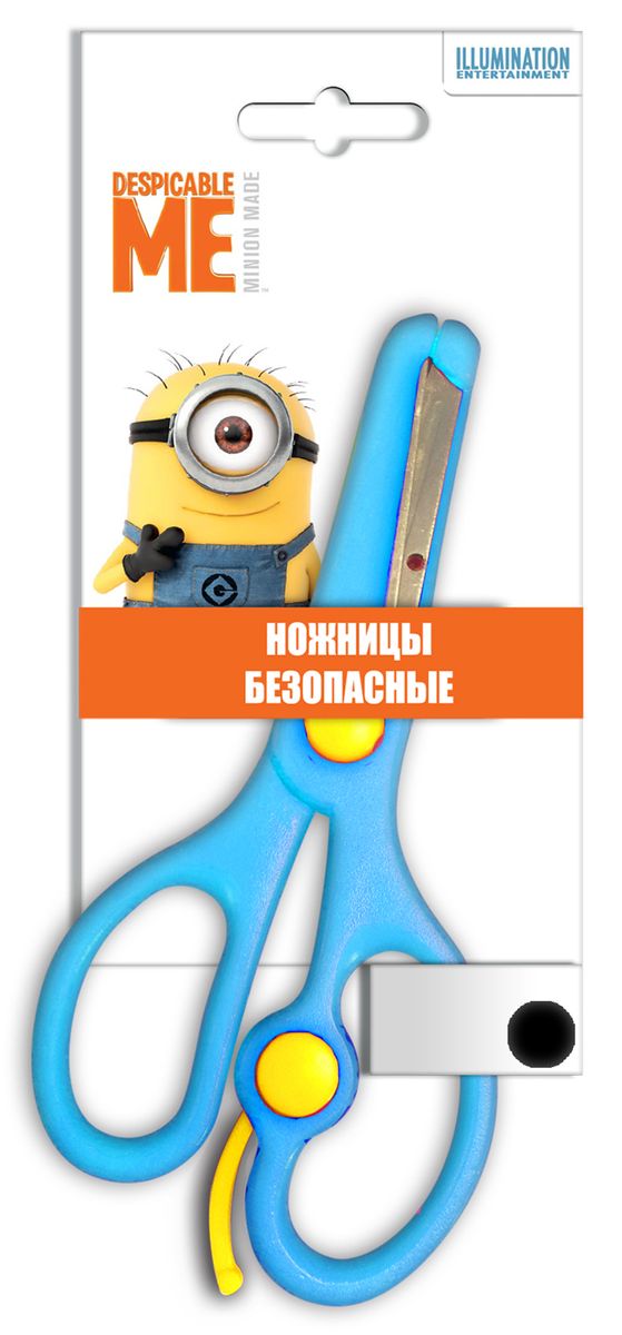 Universal Миньоны Ножницы детские28953 Universal Миньоны Ножницы детские28953Детские ножницы с усилителем Universal Миньоны разработаны специально для самых первых уроков вырезания. Благодаря своему маленькому размеру и эргономичному корпусу ножницы удобно располагаются в ладошке, а усилитель заставляет ножницы раскрываться без особого нажима. Это помогает ребенку с легкостью учиться стричь и без труда создавать свои первые поделки. Лезвия изготовлены из высококачественной нержавеющей стали, имеют закругленные концы и покрыты пластиковыми накладками, что делает их совершенно безопасными для малышей. Длина ножниц: 13,5 см.