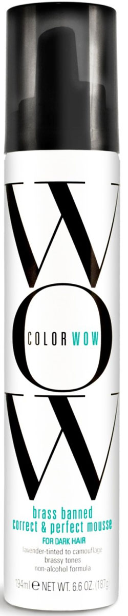 COLOR WOW Мусс для укладки Восстановление цвета для всех оттенков темных волос, 200 мл.CW521 COLOR WOW Мусс для укладки Восстановление цвета для всех оттенков темных волос, 200 мл.CW521Мусс для темных волос нейтрализует нежелательные красные и медные оттенки, возвращая темным волосам глубину, яркость и насыщенный цвет. Уникальная формула не содержит спирта и делает волосы послушными, облегчая процесс укладки.Благодаря специальным полимерам, мусс придает волосам мягкость и упругость, сохраняя цвет окрашенных волос надолго.