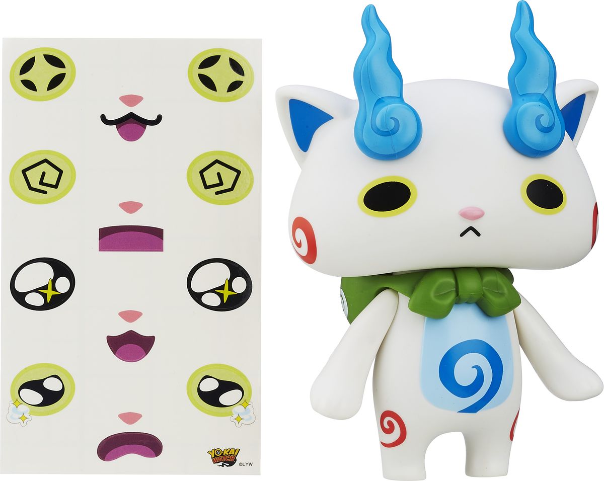 Yo-kai Watch Фигурка Komasan с наклейкамиB6047EQ0, B6593_B6047 Yo-kai Watch Фигурка Komasan с наклейкамиB6047EQ0, B6593_B6047В мире Yo-kai у персонажей иногда случаются дни, когда все идет не так. Они теряют ключи. У них спадают штаны. Несомненно, во всем этом виноваты Yo-kai. Они находятся повсюду, каждый день отвлекая и доставляя неудобства окружающим. Их не может видеть никто, кроме тех персонажей, которые подружились с ними. Komasan - это сторожевой пес пекинес. Храм, который он охранял в деревне, был разрушен. После этого он перебрался в большой город и всеми силами старался приспособиться к его непривычно быстрому ритму. В комплекте с фигуркой имеются разные наклейки: носики, ротики и глазки. Наклейки с глазками светятся в темноте. Заведите дома забавных персонажей из мультсериала Yo-kai Watch.