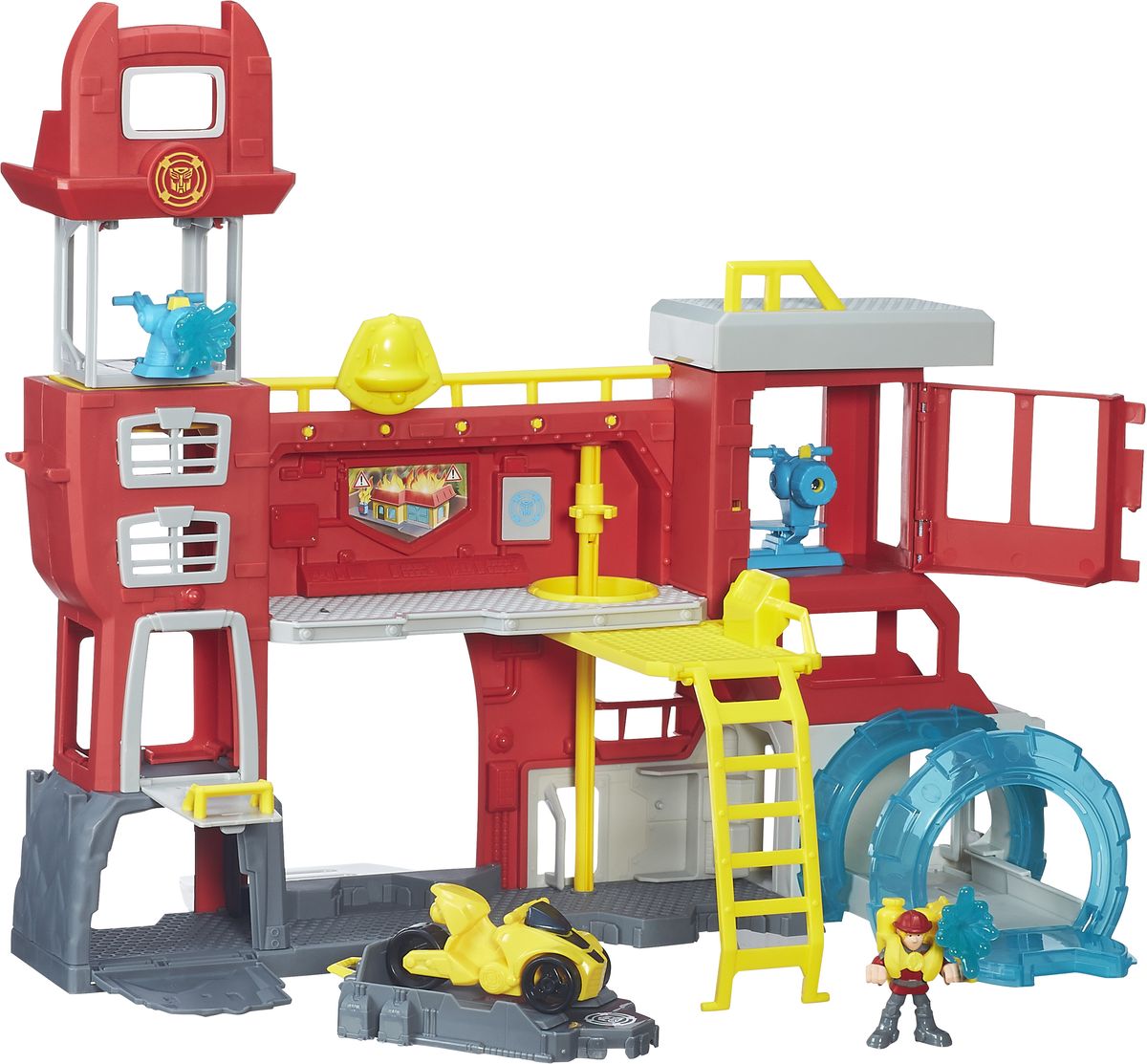 Playskool Heroes Игровой набор Штаб СпасателейB5210EU4 Playskool Heroes Игровой набор Штаб СпасателейB5210EU4Игровой набор Playskool Heroes Штаб Спасателей из серии Transformers Rescue Bots, несомненно, порадует каждого ребенка! Набор состоит из пожарной станции, фигурки полицейского и гоночной машинки. Спасатель может скатиться через секретную дверь и запустить огонь в действие, чтобы потушить пожар. С таким игровым набором малыш сможет разыгрывать различные сцены из любимого мультфильма или придумать свои истории. Все детали в наборе выполнены из качественного пластика, безопасного для здоровья вашего ребенка. Удивите своего малыша новым, ярким и функциональным игровым набором. Для детей от 3 до 7 лет.
