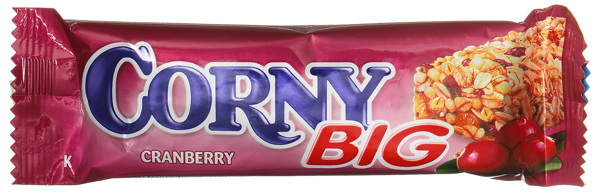 Corny Cranberry батончик злаковый с клюквой, 50 гбзк004 Corny Cranberry батончик злаковый с клюквой, 50 гбзк004Злаковые батончики Corny - вкусная и здоровая альтернатива традиционным снэкам - шоколадным плиткам, чипсам и булкам. Батончики сочетают в себе исключительную пользу и удобство. В их состав входят злаки, орехи, фрукты и шоколад. Разнообразие видов позволяет каждому выбрать батончик по своему вкусу. Медленные углеводы заряжают полезной энергией, а удобная форма и упаковка соответствуют быстрому ритму жизни.
