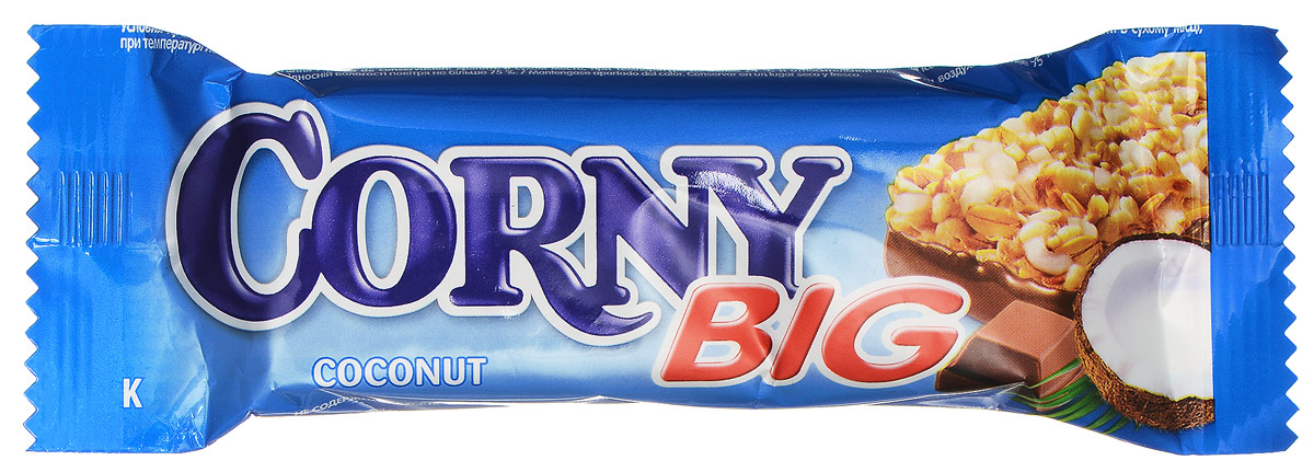 Corny Coconut батончик злаковый с кокосом и молочным шоколадом, 50 гбзк003 Corny Coconut батончик злаковый с кокосом и молочным шоколадом, 50 гбзк003Злаковые батончики Corny - вкусная и здоровая альтернатива традиционным снэкам - шоколадным плиткам, чипсам и булкам. Батончики сочетают в себе исключительную пользу и удобство. В их состав входят злаки, орехи, фрукты и шоколад. Разнообразие видов позволяет каждому выбрать батончик по своему вкусу. Медленные углеводы заряжают полезной энергией, а удобная форма и упаковка соответствуют быстрому ритму жизни.