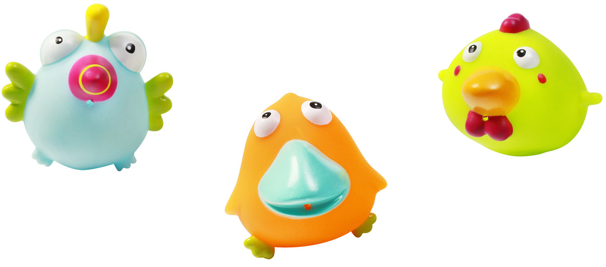 BabyOno Набор игрушек для ванной Птички 3 шт531 BabyOno Набор игрушек для ванной Птички 3 шт531Набор игрушек для ванной BabyOno Птички включает в себя три игрушки - в виде ярких птичек. Привлекательные формы и интенсивные цвета обязательно вызовут интерес у ребенка во время купания, благодаря чему ежедневный уход становится для него долгожданной игрой. Игрушки стимулируют развитие воображения и мануальных способностей, а также дают ребенку возможность наблюдать за поведением предметов в воде. Игрушки плавают, а после наполнения водой брызгаются при сжатии, вызывая у ребенка еще большую радость. Товар сертифицирован.