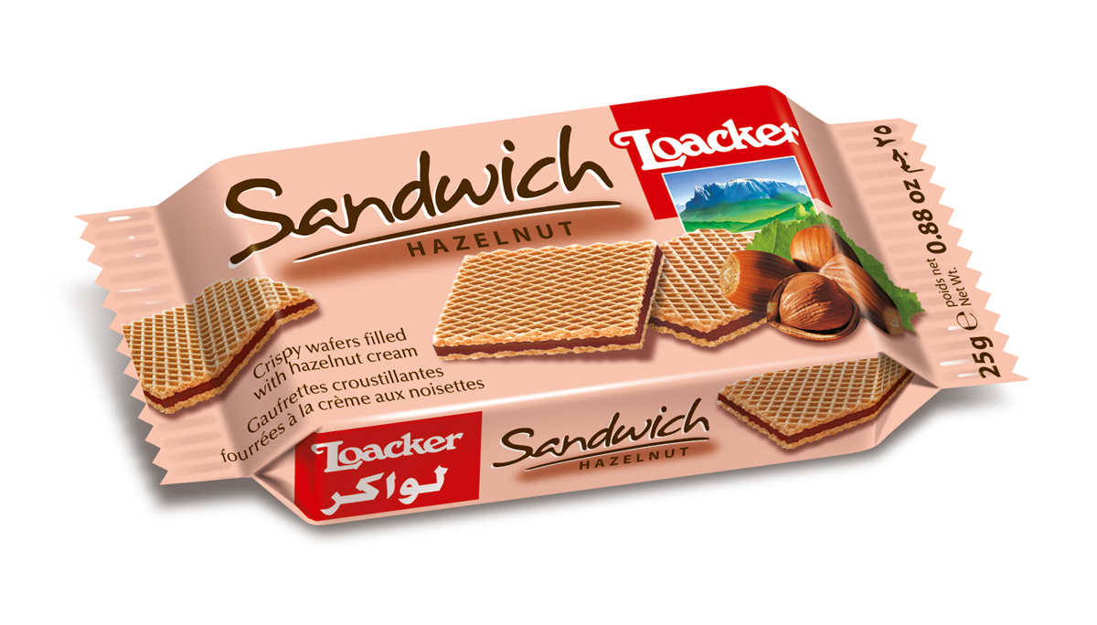 Loacker Sandwich вафли с ореховой начинкой, 25 г12248-003 Loacker Sandwich вафли с ореховой начинкой, 25 г12248-003Натуральные, нежные, восхитительные вафли Loacker с кремом из лесного ореха - это неизменное высокое качество и удобная порционная упаковка. Эти вкусные вафли удобно взять с собой или дать ребенку в школу и на прогулку.