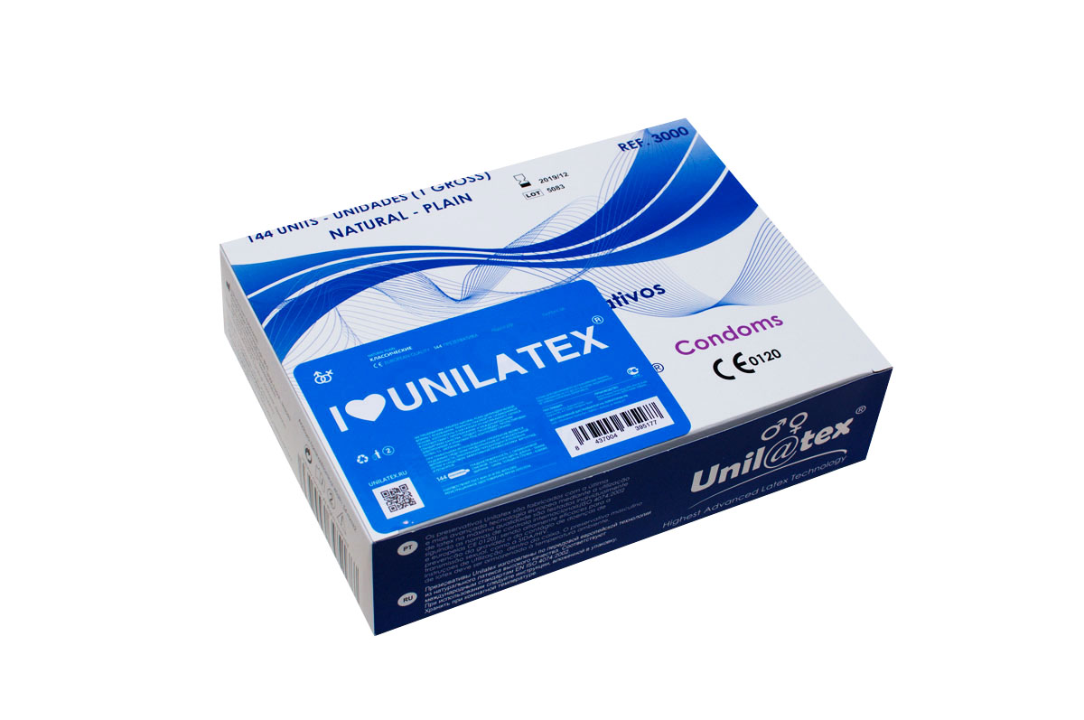 Презервативы Unilatex Natural Plain, 144 штRef. 3000 Презервативы Unilatex Natural Plain, 144 штRef. 3000Классические презервативы из натурального латекса телесного цвета, с гладкой поверхностью, покрыты силиконовой смазкой с нейтральным ароматом.