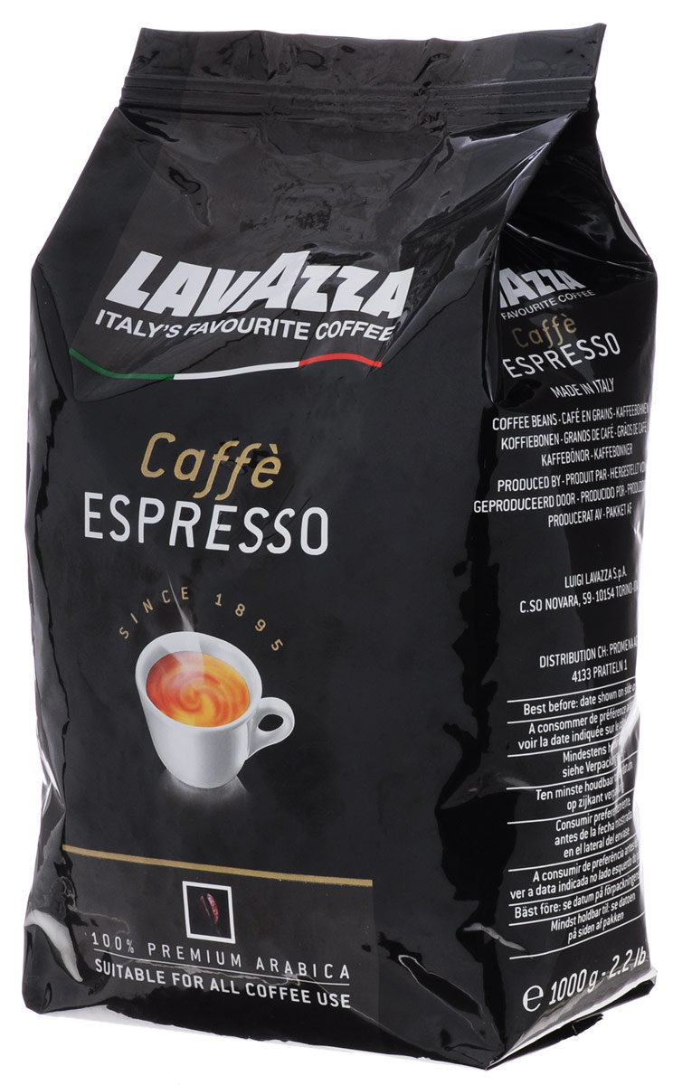 Lavazza Caffe Espresso кофе в зернах, 1 кг8000070018747 Lavazza Caffe Espresso кофе в зернах, 1 кг8000070018747Любите крепкий, насыщенный кофе? Присмотритесь к отличному купажу Lavazza Caffe Espresso изготовлен из стопроцентной арабики высшего сорта, завезенной из Центральной Америки и Африки, которые придают этому кофе незабываемый вкус и тонкий аромат. Lavazza Espresso - для истинных любителей и знатоков настоящего кофе!