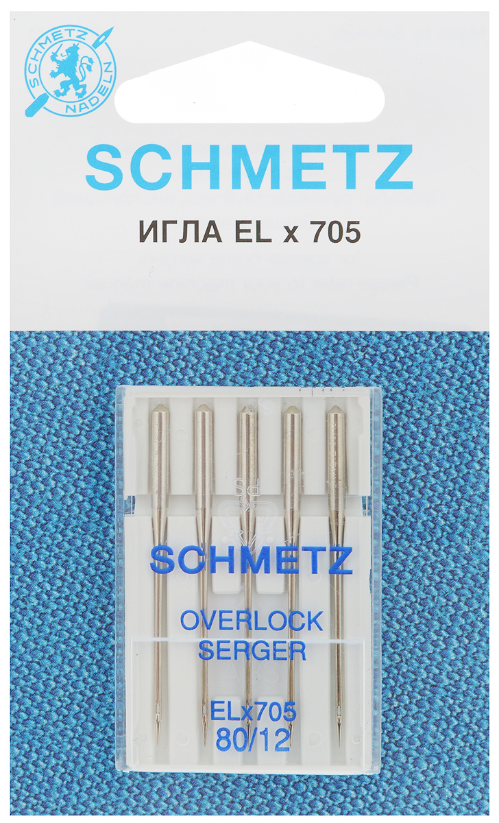 Набор игл для оверлок-машин Schmetz, №80, 5 шт22:40.2.VCS Набор игл для оверлок-машин Schmetz, №80, 5 шт22:40.2.VCSНабор Schmetz состоит из пяти игл для специальных бытовых оверлок-машин. Комплектация: 5 шт. Размер игл: №80. Стандарт: ELx705.