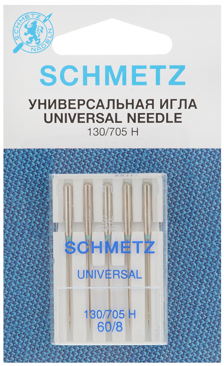 Набор универсальных игл Schmetz, №60, 5 шт22:15.2.VAS Набор универсальных игл Schmetz, №60, 5 шт22:15.2.VASНабор Schmetz состоит из пяти универсальных игл для бытовых швейных машин. Иглы имеют слегка закругленное острие. Предназначены для большинства видов текстильных материалов, в том числе джерси, синтетики и других. Комплектация: 5 шт. Размер игл: №60. Стандарт: 130/705 H.