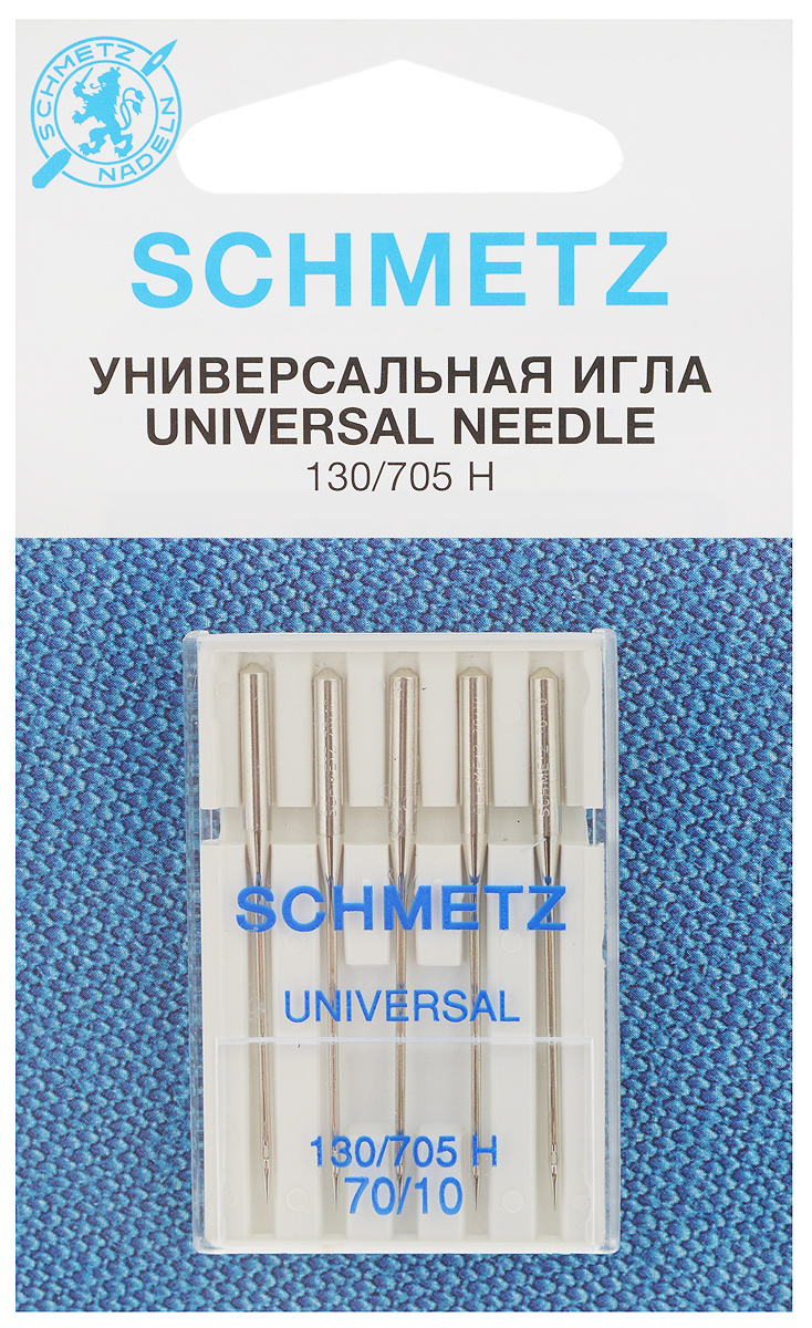 Набор универсальных игл Schmetz, №70, 5 шт22:15.2.VBS Набор универсальных игл Schmetz, №70, 5 шт22:15.2.VBSНабор Schmetz состоит из пяти универсальных игл для бытовых швейных машин. Иглы имеют слегка закругленное острие. Предназначены для большинства видов текстильных материалов, в том числе джерси, синтетики и других. Комплектация: 5 шт. Размер игл: №70. Стандарт: 130/705 H.