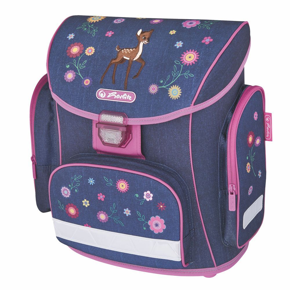 Herlitz Ранец школьный Miss Spring11438140 Herlitz Ранец школьный Miss Spring11438140Школьный ранец Herlitz Miss Spring изготовлен из высококачественных материалов и устойчив к влаге и загрязнениям. Ранец имеет одно основное отделение с подвижной перегородкой и навесным карманом на молнии. Отделение закрывается откидывающимся клапаном на защелке. На внутренней поверхности клапана имеется карман для расписания занятий. Светоотражающие элементы премиального качества от компании 3М Scotchlite обеспечивают безопасность в темное время суток. Эргономичная спинка из вентилируемого материала гарантирует оптимальное распределение нагрузки на спину ребенка и высокий комфорт при ношении изделия. Модель оснащена удобным защелкивающимся замком со встроенными светоотражателями, который легко открывать и закрывать. В практичные передний и боковые карманы Midi поместятся бутылки с водой, коробочки со школьными завтраками и прочие, не менее важные для школьника вещи.