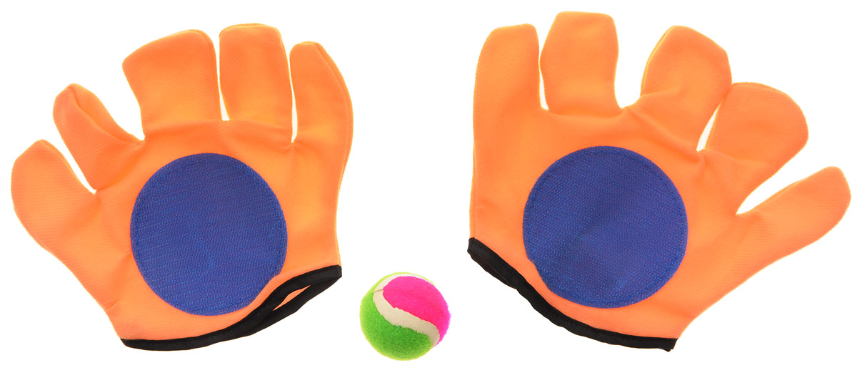 YG Sport Игровой набор Мячеловка цвет оранжевый синийYG13I YG Sport Игровой набор Мячеловка цвет оранжевый синийYG13IИгровой набор YG Sport Мячеловка обязательно привлечет внимание вашего непоседы! В набор входят две перчатки-липучки и мяч. Перчатки созданы специально для более удобного захватывания мячика: на обозначенной поверхности имеются специальные липучки, которые крепко цепляются за мяч и не дают ему упасть. Набор поможет вам весело и с пользой для здоровья провести время на свежем воздухе. Теперь развивать свою ловкость и меткость стало еще проще!