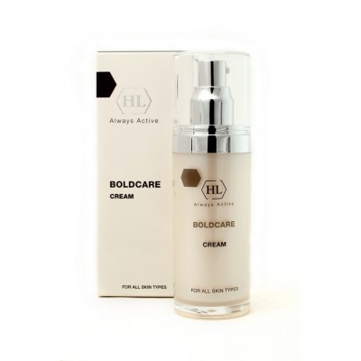 Holy Land Крем Boldcarе Cream 50 мл109057 Holy Land Крем Boldcarе Cream 50 мл109057Легкий, исключительно приятный по текстуре крем, обладающий одновременно увлажняющим и миорелаксирующим действием. Содержит компоненты, способствующие восстановлению кожи и усилению синтеза эластина и коллагена. Активные компоненты: Экстракт дикого ямса, фитостерол из бобов сои, экстракт бурых водорослей Macrocystis Pyrifera, гидролизованные пшеничные протеины, масло сладкого миндаля, экстракт цветков дикой розы, сорбитол, молочная кислота, аминокислоты серин и глицин, глюкоза, аллантоин, гидролизованный шелк, экстракт гамамелиса, лизат бифидо-ферментов, экстракт зеленого чая, экстракт солодки, экстракт центеллы азиатской, экстракт гингко билоба, экстракт шалфея.