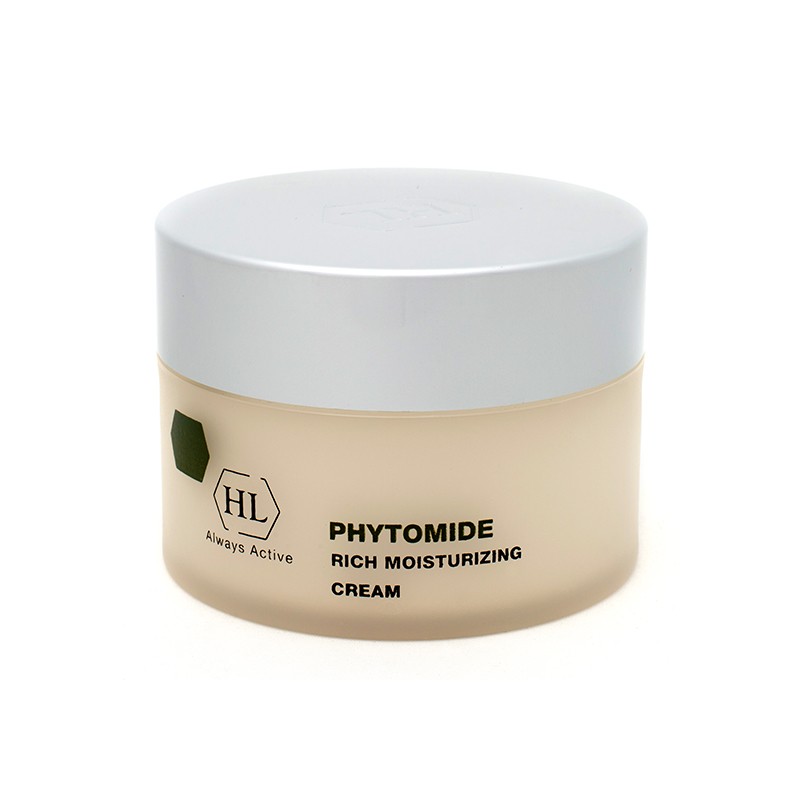 Holy Land Увлажняющий крем Phytomide Rich Moisturizing Cream Spf 12 50 мл117057 Holy Land Увлажняющий крем Phytomide Rich Moisturizing Cream Spf 12 50 мл117057Увлажняющий дневной защитный крем с солнцезащитным фильтром (SPF 12). Действие:Увлажнение сухой кожи, повышение уровня увлажненности. Восстановление тонуса, укрепление тканей. Защита от внешних воздействий и вредного спектра солнечного излучения. Активные компоненты: оливковое масло, гидролизованный шелк, гликосфинголипиды, фосфолипиды, холестерол, бензофенон-3 (UVB-фильтр), октилметоксициннамат (UVA- фильтр), масло бурачника, токоферол, аскорбил пальмитат, подсолнечное масло, экстракт хвоща полевого, экстракт хмеля, экстракт пшеницы, сквален, комплекс Phytolene, масло сладкого миндаля, токоферил ацетат.