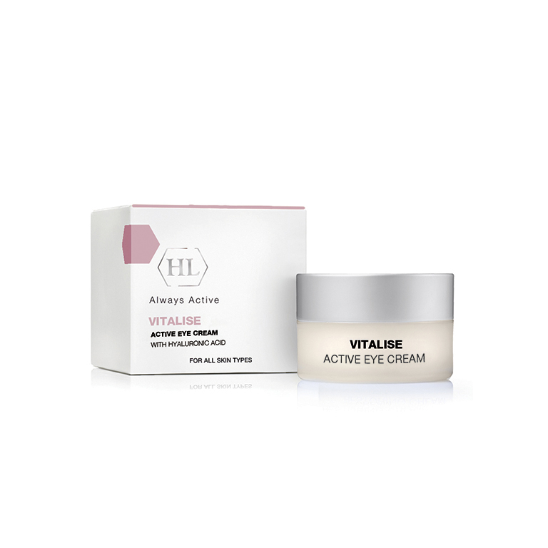Holy Land Крем для век Vitalise Avtive Eye Cream 15 мл160079 Holy Land Крем для век Vitalise Avtive Eye Cream 15 мл160079Vitalise Avtive Eye Cream - Крем для век. Увлажняющий, смягчающий крем с гиалуроновой кислотой, регенерирующим комплексом и витаминами для домашнего применения. Активные ингредиенты: пантенол, лизат бифидобактерий, гидролизованная гиалуроновая кислота, пальмитоил изолейцин, экстракт коммифоры мукул, гиалуронат натрия, витамин Е.