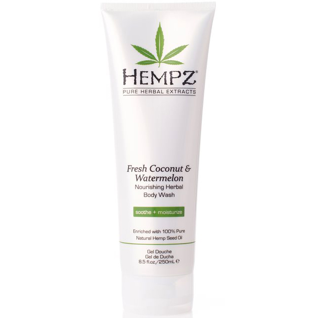 Hempz Гель для душа Кокос и Арбуз Fresh Coconut and Watermelon Herbal Body Wash 250 мл110-2152-03 Hempz Гель для душа Кокос и Арбуз Fresh Coconut and Watermelon Herbal Body Wash 250 мл110-2152-03Густая пена мягко очищает, смягчает и успокаивает кож. Кокосовое масло питает и увлажняет кожу, защищая её от негативного внешнего воздействия. Экстракт арбуза в комплексе с витамином С поддерживает молодость кожи и борется со свободными радикалами. Витамин Е поддерживает естественный гидро-баланс кожи, а экстракт ромашкии авокадо успокаивает воспаления и раздражения на коже. Веган.
