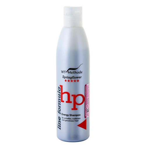 WT-Methode Шампунь для ослабленных, обессиленных и потерявших блеск волос Line formula Energy Shampoo Springflower 250 млWTM-PLF-02 WT-Methode Шампунь для ослабленных, обессиленных и потерявших блеск волос Line formula Energy Shampoo Springflower 250 млWTM-PLF-02Energy Shampoo – шампунь, способный мгновенно преобразить волосы, подарив им силу и сияние. Если волосы обессилены, им требуются витамины и укрепление по всей длине, Energy Shampoo станет для них настоящим энергетическим коктейлем. Главная особенность шампуня – уникальный состав. Экстракт корня таёжного женьшеня увеличивает защитные функции кожи головы. Экстракт китайского чая и крапивы придает волосам блеск. Кроме того, в формулу Energy Shampoo входят протеины пшеницы, благодаря облегчённой структуре они легко проникают в верхние слои кожи головы и стимулируют поступление необходимых питательных веществ к корням волос.