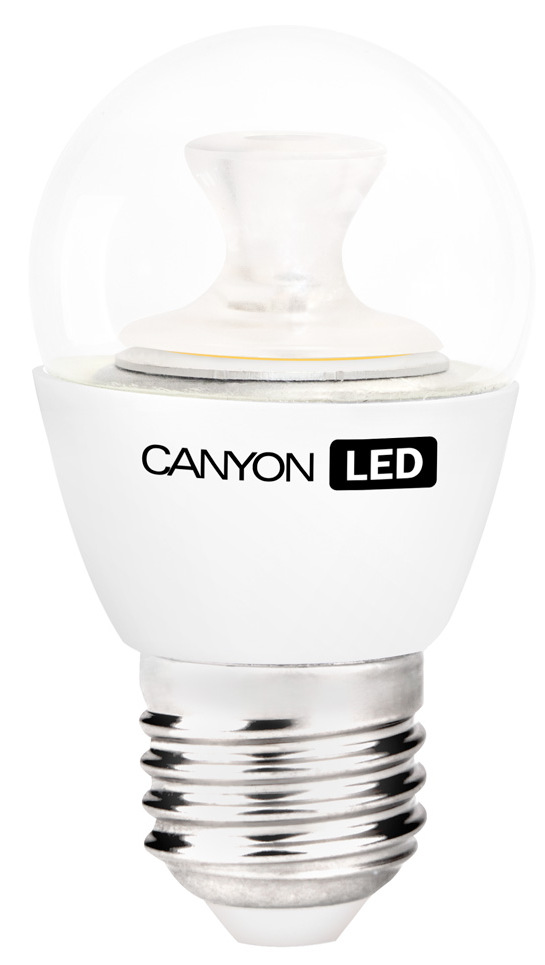 Лампа светодиодная Canyon, цоколь Е27, 6W, 4000К. PE27CL6W230VNPE27CL6W230VN Лампа светодиодная Canyon, цоколь Е27, 6W, 4000К. PE27CL6W230VNPE27CL6W230VNЛампочка Canyon шаровидной формы имеет компактные габариты. Лампа излучает теплый свет и обеспечивает значительную экономию энергии, что минимизирует затраты на обслуживание.