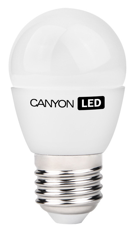 Лампа светодиодная Canyon, цоколь E27, 3,3W, 2700КPE27FR3.3W230VW Лампа светодиодная Canyon, цоколь E27, 3,3W, 2700КPE27FR3.3W230VWЛампочка шаровидной формы Canyon имеет компактные габариты. Она излучает яркий свет и обеспечивает значительную экономию энергии, что минимизирует затраты на обслуживание.