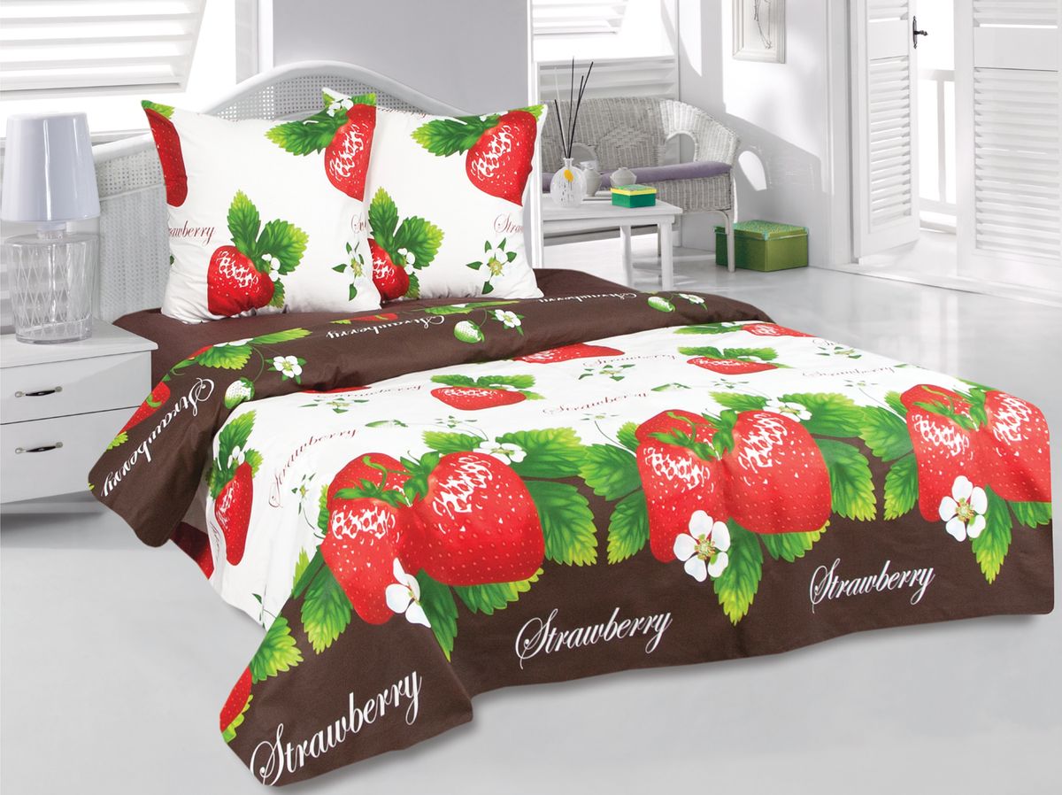 Комплект белья Tete-a-Tete Classic Клубника, евро, наволочки 70х70. к-8088п + ПОДАРОК: Простыня ЭГО, 220 х 220 смк-8088п Комплект белья Tete-a-Tete Classic Клубника, евро, наволочки 70х70. к-8088п + ПОДАРОК: Простыня ЭГО, 220 х 220 смк-8088пКомплект белья Tete-a-Tete Classic Клубника является экологически безопасным для всей семьи, так как выполнен из бязи (100% натурального хлопка). Комплект состоит из пододеяльника, простыни и двух наволочек. Постельное белье имеет изысканный внешний вид, яркую цветовую гамму и оригинальный рисунок. Гладкая структура делает ткань приятной на ощупь, мягкой и нежной, при этом она прочная и хорошо сохраняет форму. Ткань легко гладится, не линяет и не садится. Благодаря особой плотности ткани и отличному качеству белье выдерживает в 5 раз больше стирок. Комплект постельного белья Tete-a-Tete Classic Клубника станет отличным дополнением вашего интерьера и подарит гармоничный сон. Простыня ЭГО выполнена из бязи (натурального хлопка) высокого качества, оформленной принтом в полоску. Экологически чистый материал обеспечивает высокую гигиеничность простыни. Выбрав простыню нужной вам расцветки, вы можете легко комбинировать ее с различным постельным бельем. ...