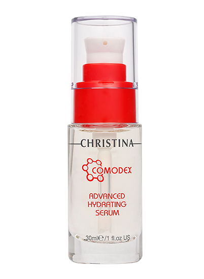 Christina Сыворотка с выраженным увлажняющим действием для проблемной кожи Comodex Advanced Hydrating Serum 30 млCOMAHS Christina Сыворотка с выраженным увлажняющим действием для проблемной кожи Comodex Advanced Hydrating Serum 30 млCOMAHSСыворотка с выраженным увлажняющим действием для проблемной кожи Christina Comodex - Advanced Hydrating Serum. Формула препарата обеспечит коже необходимый уровень влаги, она богата натуральным увлажняющим фактором — биологической основой для здоровой и чистой кожи. Ромашковая вода успокаивает, стягивает поры, усиливает защитный барьер кожи и улучшает ее внешний вид.