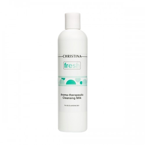 Christina Арома-терапевтическое очищающее молочко для жирной кожи Fresh Aroma Therapeutic Cleansing Milk for oily skin 300 млFATCMO300 Christina Арома-терапевтическое очищающее молочко для жирной кожи Fresh Aroma Therapeutic Cleansing Milk for oily skin 300 млFATCMO300Арома-терапевтическое очищающее Молочко для жирной кожи Christina Fresh Aroma Therapeutic Cleansing Milk for oily skin не просто бережно очищает вашу кожу, но и регулирует процесс выделения кожного сала, так что лицо остается свежим и приятным на ощупь намного дольше. Также молочко от Christina содержит ароматические масла, которые тонизируют весь организм в целом. После применения молочка от Christina кожа становится чистой, гладкой, нежной и шелковистой, а вы чувствуете прилив сил и энергии.