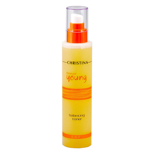 Christina Балансирующий тоник Forever Young Balancing Toner 200 млFY-2082 Christina Балансирующий тоник Forever Young Balancing Toner 200 млFY-2082Балансирующий тоник Christina Forever Young Balancing Toner. Не содержащий спирта тоник прекрасно подойдет для очищения кожи, улучшения ее состояния, а также для обновления всех типов кожи. Препарат обеспечивает нежное удаление мертвых поверхностных слоев и загрязнений, восстанавливает идеальный уровень кислотности. После применения балансирующего тоника от компании Кристина кожа становится очищенной, свежей, молодой и нежной.